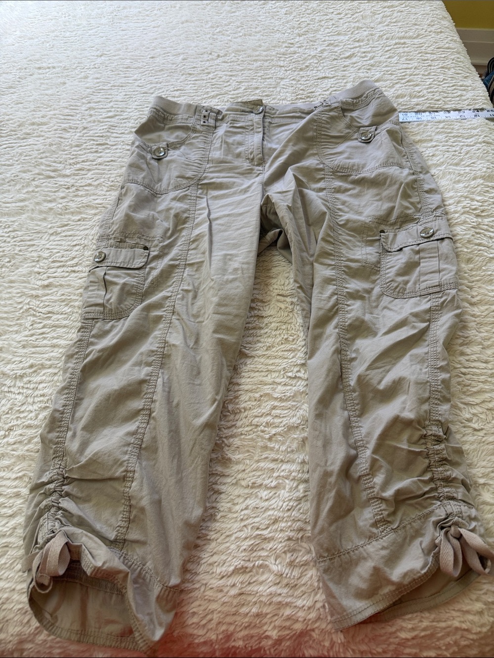 Chico's Cargo Tan Cropped Pants